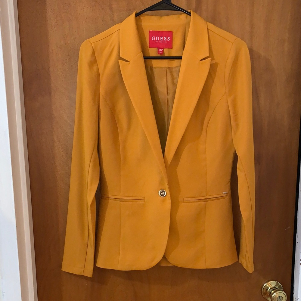Guess Mustard Yellow Blazer